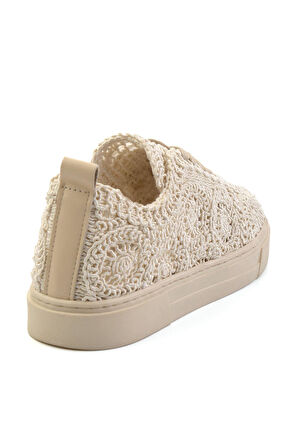 Bej Hakiki Deri Kadın Sneaker K01331999916