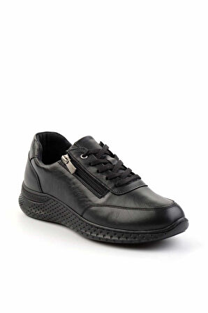 Siyah Hakiki Deri Kadın Sneaker K01331801103