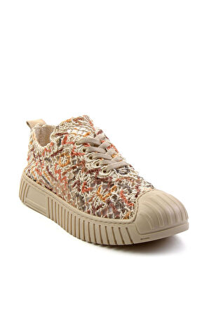 Bej Çok Renkli Leather Kadın Sneaker K01331175016