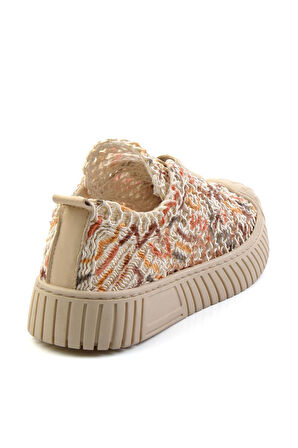 Bej Çok Renkli Leather Kadın Sneaker K01331175016