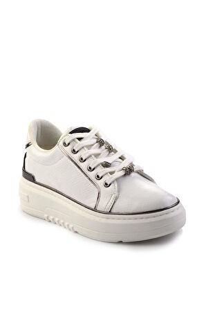 Beyaz Yılan  Kadın Sneaker K01345095507