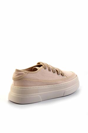 Bej Keten  Kadın Sneaker K01345016818