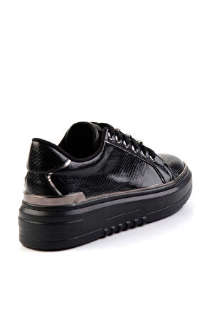 Siyah Yılan  Kadın Sneaker K01345095507