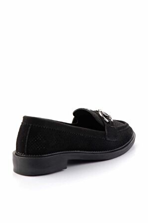 Siyah Süet  Kadın Loafer Ayakkabı K01362245702
