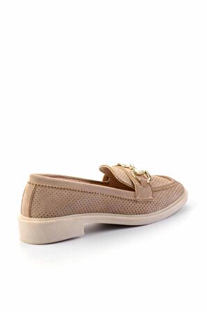 Bej Süet  Kadın Loafer Ayakkabı K01362245702