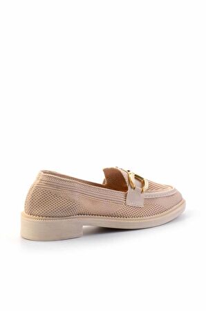 Bej Triko  Kadın Loafer Ayakkabı K01362245682