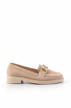 Bej Triko  Kadın Loafer Ayakkabı K01362245882