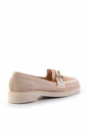Bej Triko  Kadın Loafer Ayakkabı K01362245882