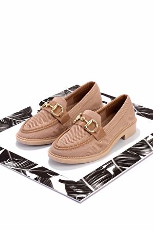 Vizon Triko  Kadın Loafer Ayakkabı K01362245882