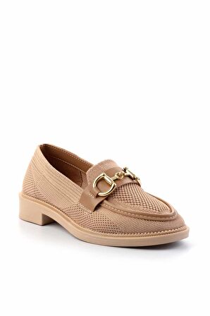 Vizon Triko  Kadın Loafer Ayakkabı K01362245882