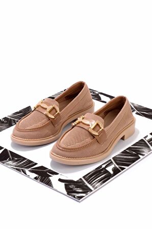 Nude Triko  Kadın Loafer Ayakkabı K01362245682