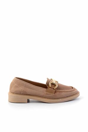 Nude Triko  Kadın Loafer Ayakkabı K01362245682