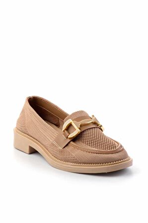 Nude Triko  Kadın Loafer Ayakkabı K01362245682