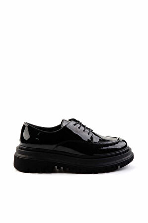 Siyah Rugan   Kadın Loafer Ayakkabı K01386030308