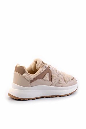 Bej Kürklü  Kadın Sneaker K01412200097