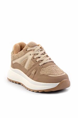 Vizon Kürklü  Kadın Sneaker K01412200097