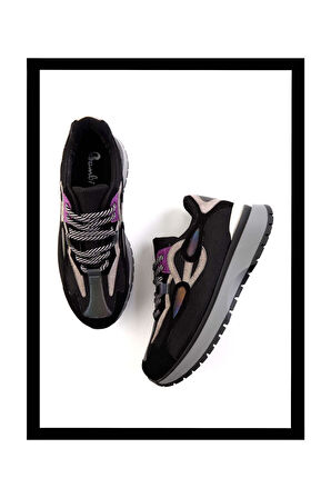 Siyah Süet  Kadın Sneaker K01429160402