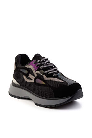 Siyah Süet  Kadın Sneaker K01429160402
