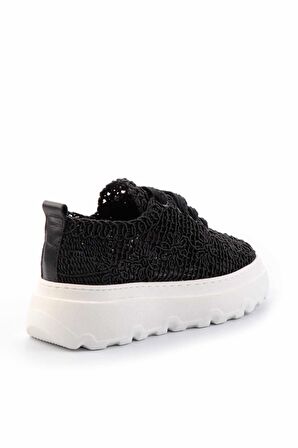 Siyah Örgü  Kadın Sneaker K01459301816