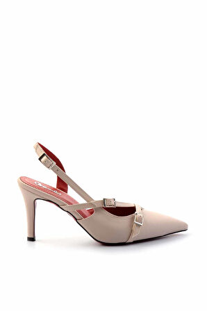 Bej Bej  Kadın Klasik Topuklu Ayakkabı K01455018501