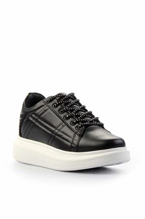 Siyah Beyaz  Kadın Sneaker K01478103509