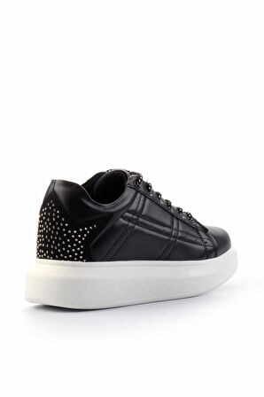 Siyah Beyaz  Kadın Sneaker K01478103509