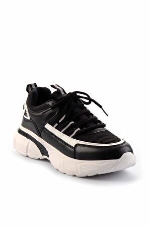 Siyah Beyaz  Kadın Sneaker K01478103609