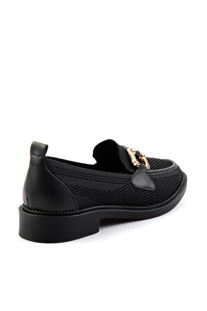 Siyah Triko  Kadın Loafer Ayakkabı K01474222282