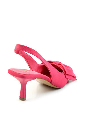 Fuşya Saten  Kadın Klasik Topuklu Ayakkabı K01473666038
