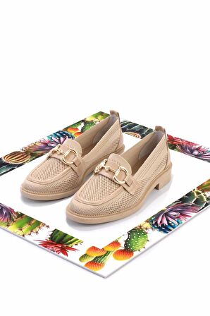 Nude Triko  Kadın Loafer Ayakkabı K01474000582