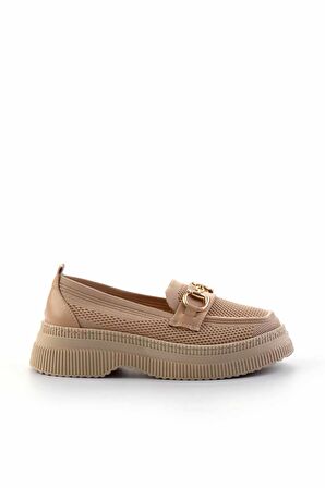 Nude Triko  Kadın Loafer Ayakkabı K01474200582