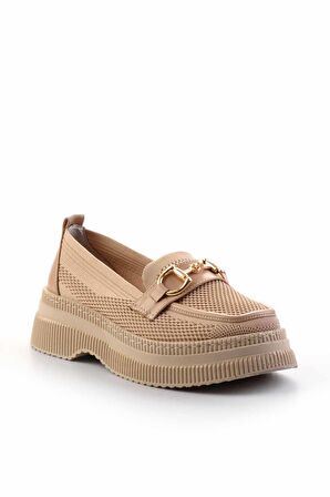Nude Triko  Kadın Loafer Ayakkabı K01474200582