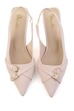 Mat Bej  Kadın Klasik Topuklu Ayakkabı K01473010638
