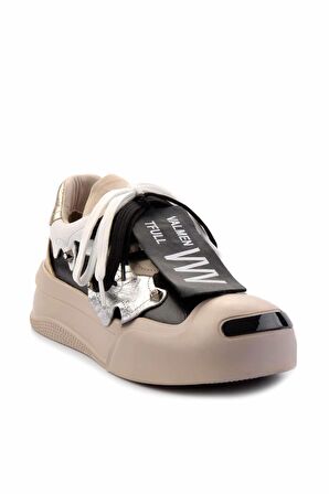 Siyah Hakiki Deri Kadın Sneaker K01480002703