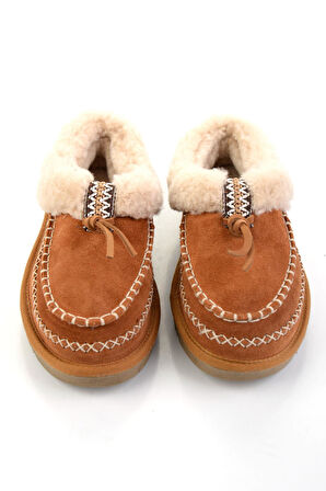 Taba Hakiki Deri Kadın Ev Terliği K01502010002