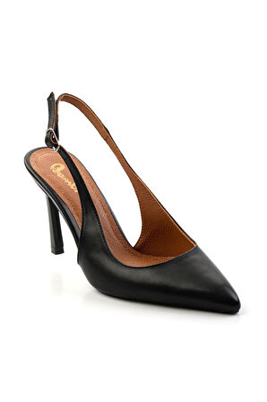 Siyah Leather Kadın Klasik Topuklu Ayakkabı K01507160103