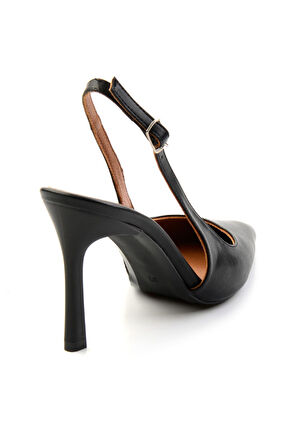 Siyah Leather Kadın Klasik Topuklu Ayakkabı K01507160103