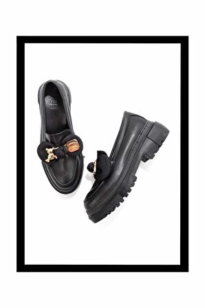 Siyah  Kadın Loafer Ayakkabı K01503741509