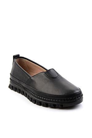 Siyah Leather Kadın Casual Ayakkabı K01518015103