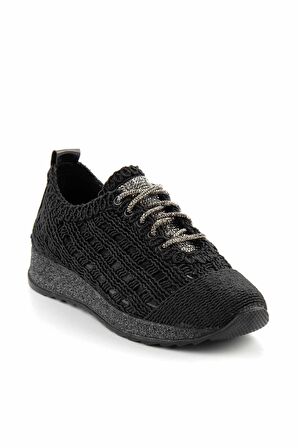 Siyah Örgü  Kadın Casual Ayakkabı K01511055516