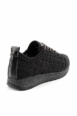 Siyah Örgü  Kadın Casual Ayakkabı K01511055516