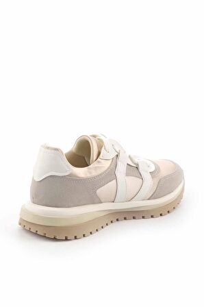 Bambi Bej Saten  Kadın Sneaker K01512242538