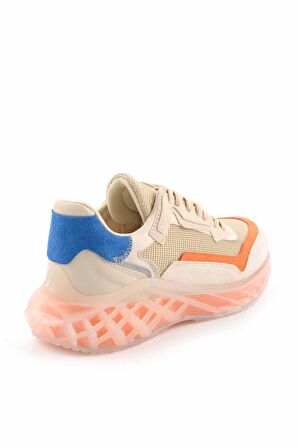 Krem Lacivert Süet  Kadın Sneaker K01512243702