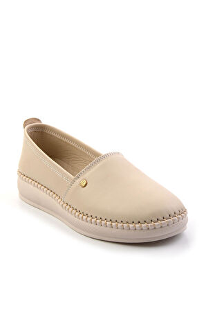 Bej Hakiki Deri Kadın Babet K01523021103