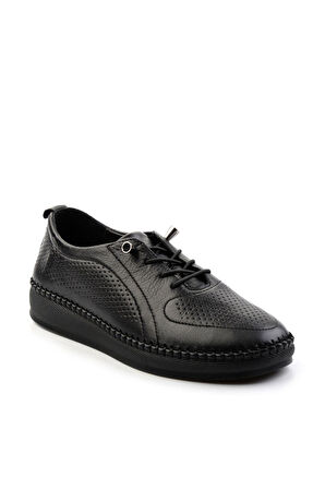 Siyah Leather Kadın Casual Ayakkabı K01523021203