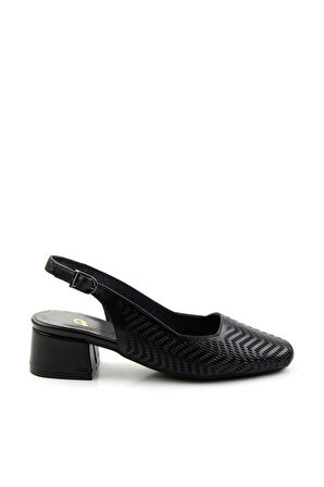 Siyah Leather Kadın Klasik Topuklu Ayakkabı K01531252103