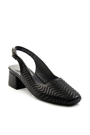 Siyah Leather Kadın Klasik Topuklu Ayakkabı K01531252103