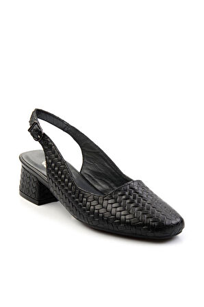 Siyah Leather Kadın Klasik Topuklu Ayakkabı K01531252216