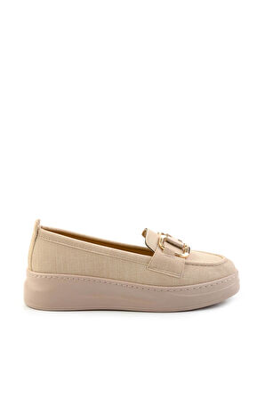 Bej   Kadın Loafer Ayakkabı K01536194509