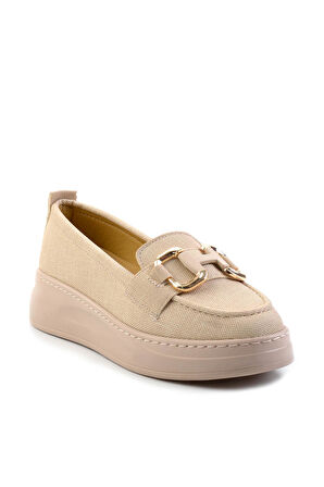 Bej   Kadın Loafer Ayakkabı K01536194509